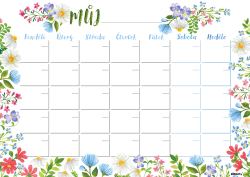 Měsíční<br/>plánovač Měsíční<br/>plánovač