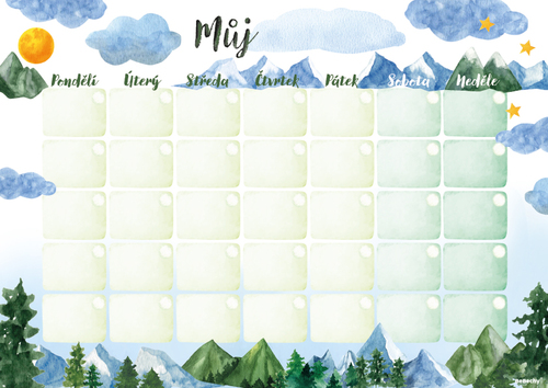 Měsíční<br/>plánovač Měsíční<br/>plánovač