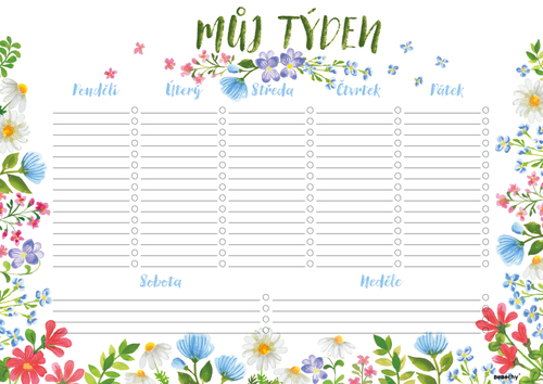 Týdenní<br/>plánovač Týdenní<br/>plánovač