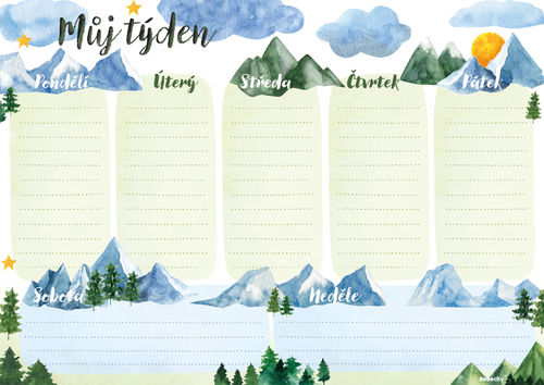 Týdenní<br/>plánovač Týdenní<br/>plánovač