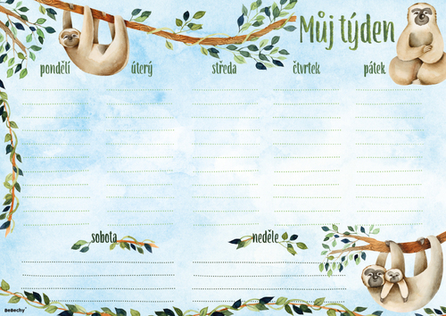 Týdenní<br/>plánovač Týdenní<br/>plánovač