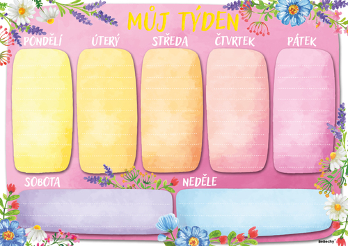 Týdenní<br/>plánovač Týdenní<br/>plánovač