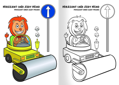 BO410 Omalovánka A5 - Zvířátka v akci - dopravní značky-4