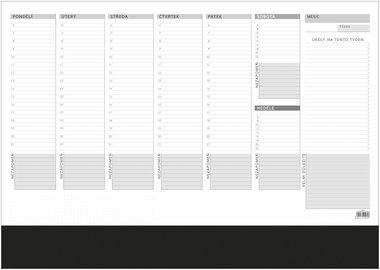 OS100 Stolní plánovač A2- týd. mapa s lištou -50 l-1